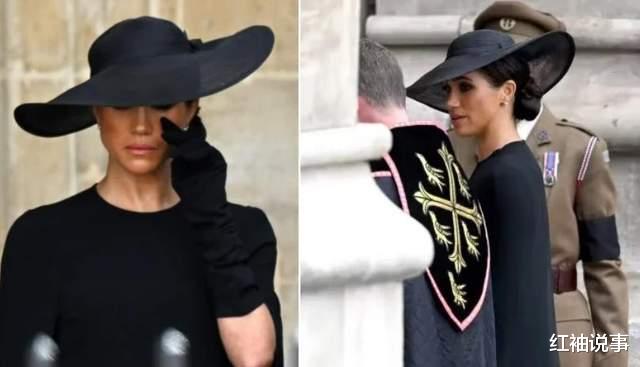 苏塞|41岁梅根有孝心，看女王灵柩最后一眼时哭了，仙女落泪好揪心