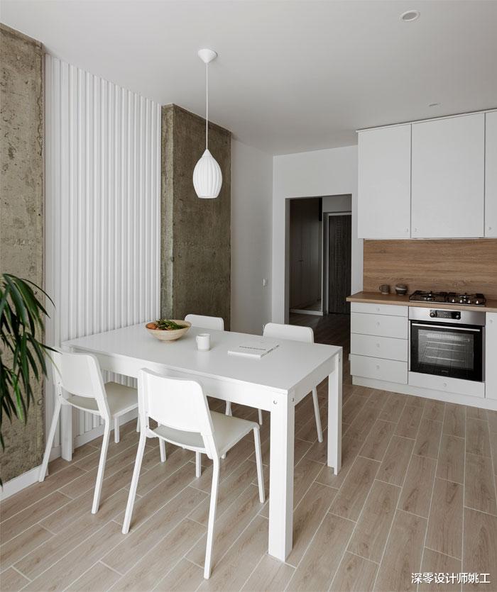 将现代简约进行到底,78㎡原木质感和简约白配色,真的好养眼