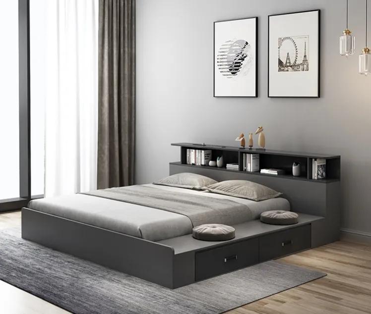 双人床不兴了,新式“地台床”一出,整洁美观,节省空间,特实用!