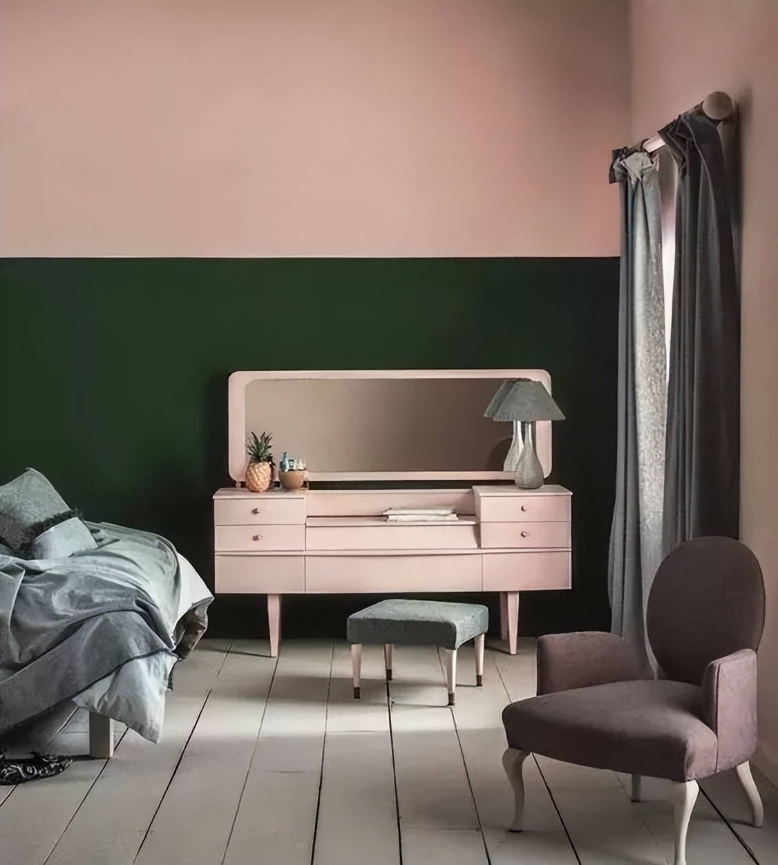 别再用落伍的大白墙了!设计师都在用半墙设计,符合中国人的审美