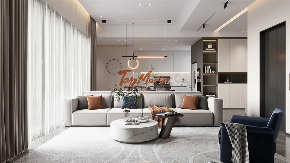 【鲁班装饰】山语桃园350㎡现代轻奢,感知生活的温度