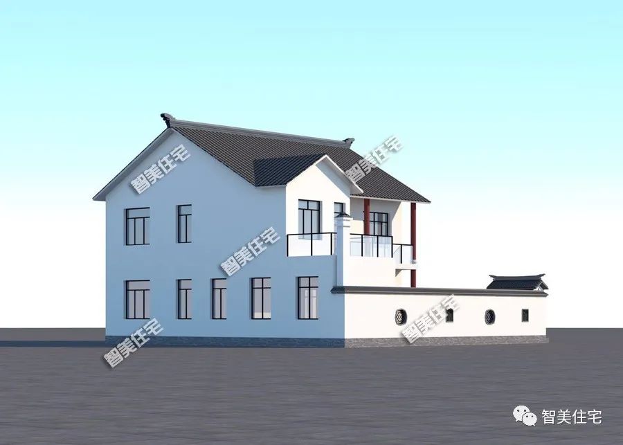 宅基地|17×17米,这栋中式住宅带庭院,古色古香的环境最适合养老