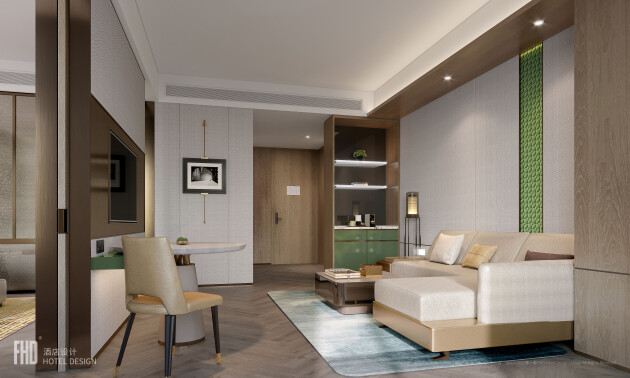 宿迁|FHD酒店设计新作丨宿迁希尔顿花园酒店，苏式园林加持下的当代艺术沙龙馆