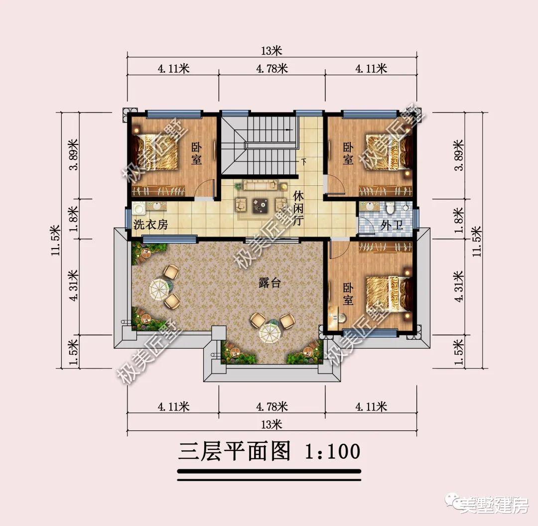臥室|宅基地不大，看看這款13X10米的，是你滿意的布局