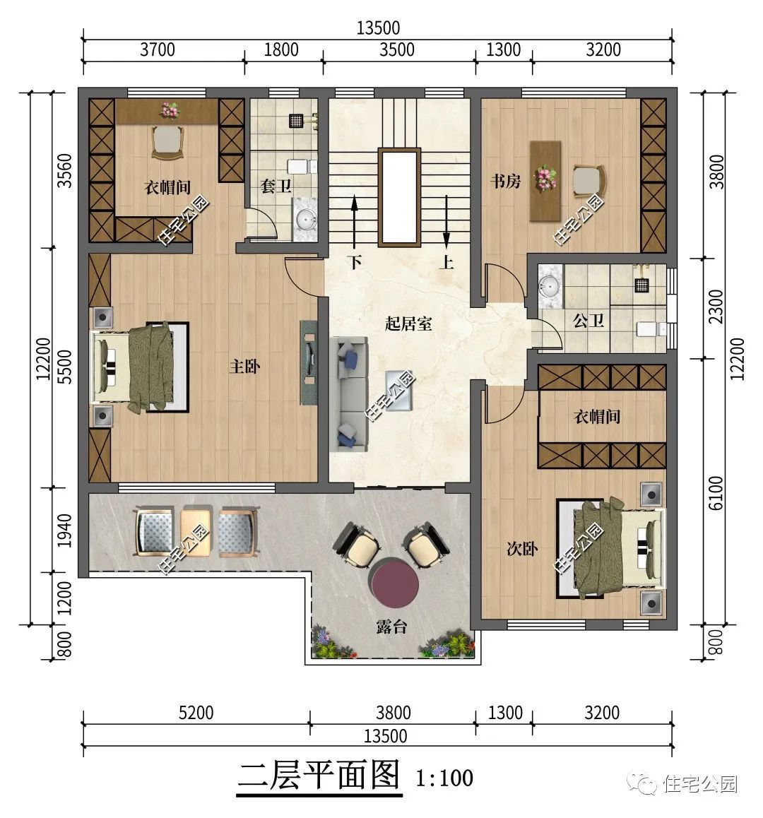 13×12米高品质的三层现代别墅,多露台设计更舒适