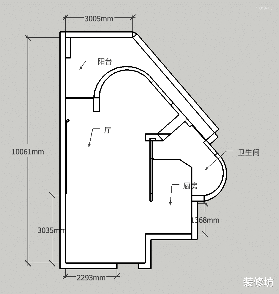 爆改48平方米一居室,实现超强开放式布局,卧室还有泡澡区