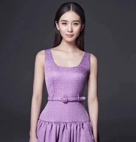 刘诗诗|刘诗诗身穿紫色碎花纱裙大秀美背!雪肤玉貌太性感撩人