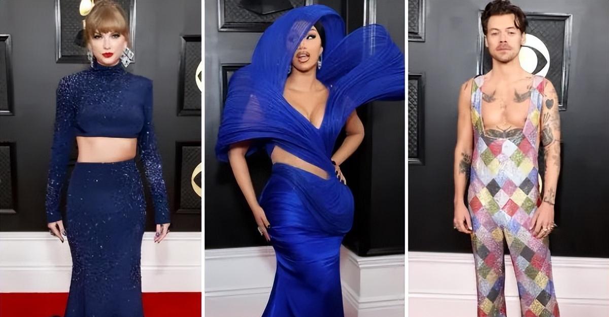 格莱美奖|格莱美奖颁奖仪式众星云集,泰勒·斯威夫一身水钻蓝裙独领风骚