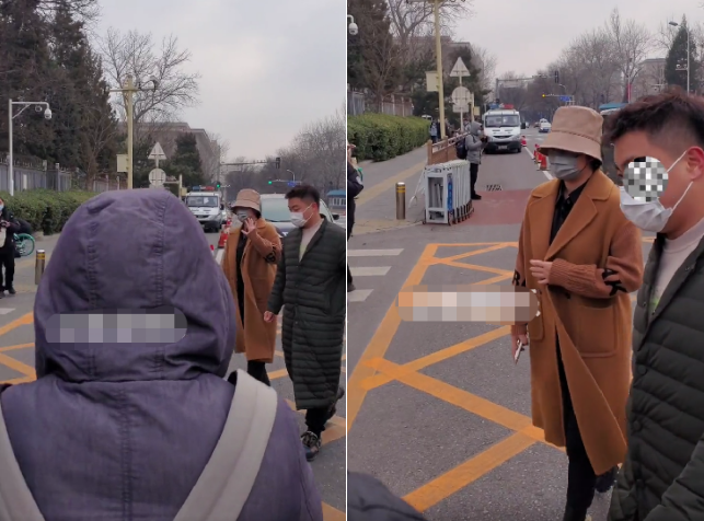 春晚|演员马丽低调现身春晚彩排！和路人热切打招呼，穿去年旧衣显节俭