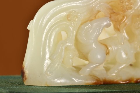 和田玉籽料|和田玉籽料三羊开泰摆件