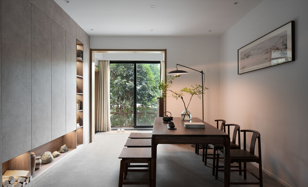 大叔把客厅去掉,装修成极简新中式,新家静谧又美好,太爱了!