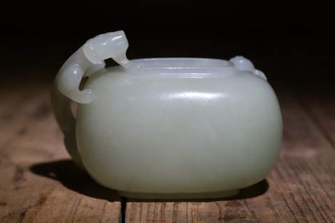 和田玉籽料|舊藏和田玉籽料“螭龙水盂”