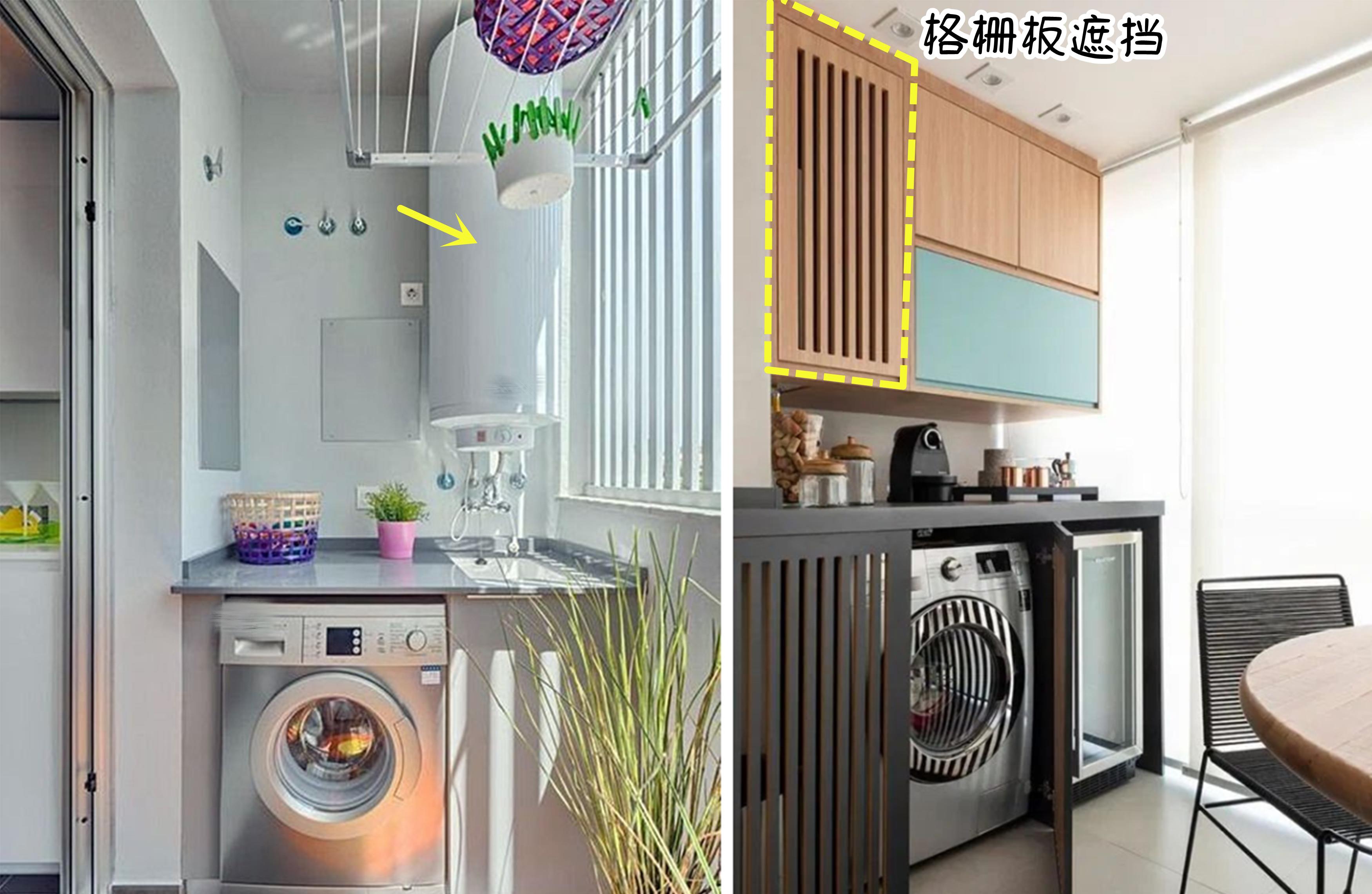 阳台上,挂着开发商送的热水器,全小区都拆了,免费的,我就不拆