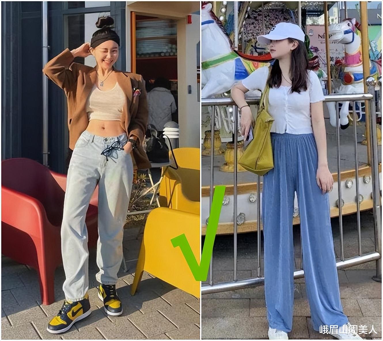 阔腿裤配小白鞋不时兴了！今夏这样穿才真时髦，上身洋气又显瘦