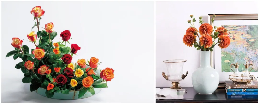 “插花”和“服装陈列”共有的一个规则:三角构图