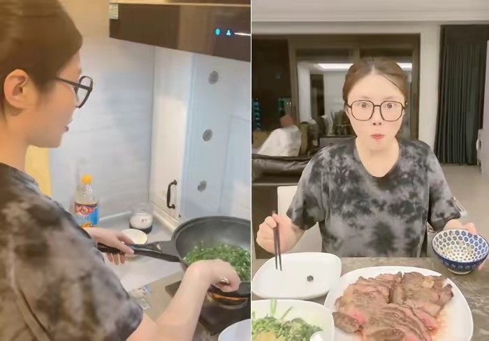 徐冬冬 徐冬冬成分享博主,下厨做的全是减脂餐,泡澡护肤浴袍出镜惹争议