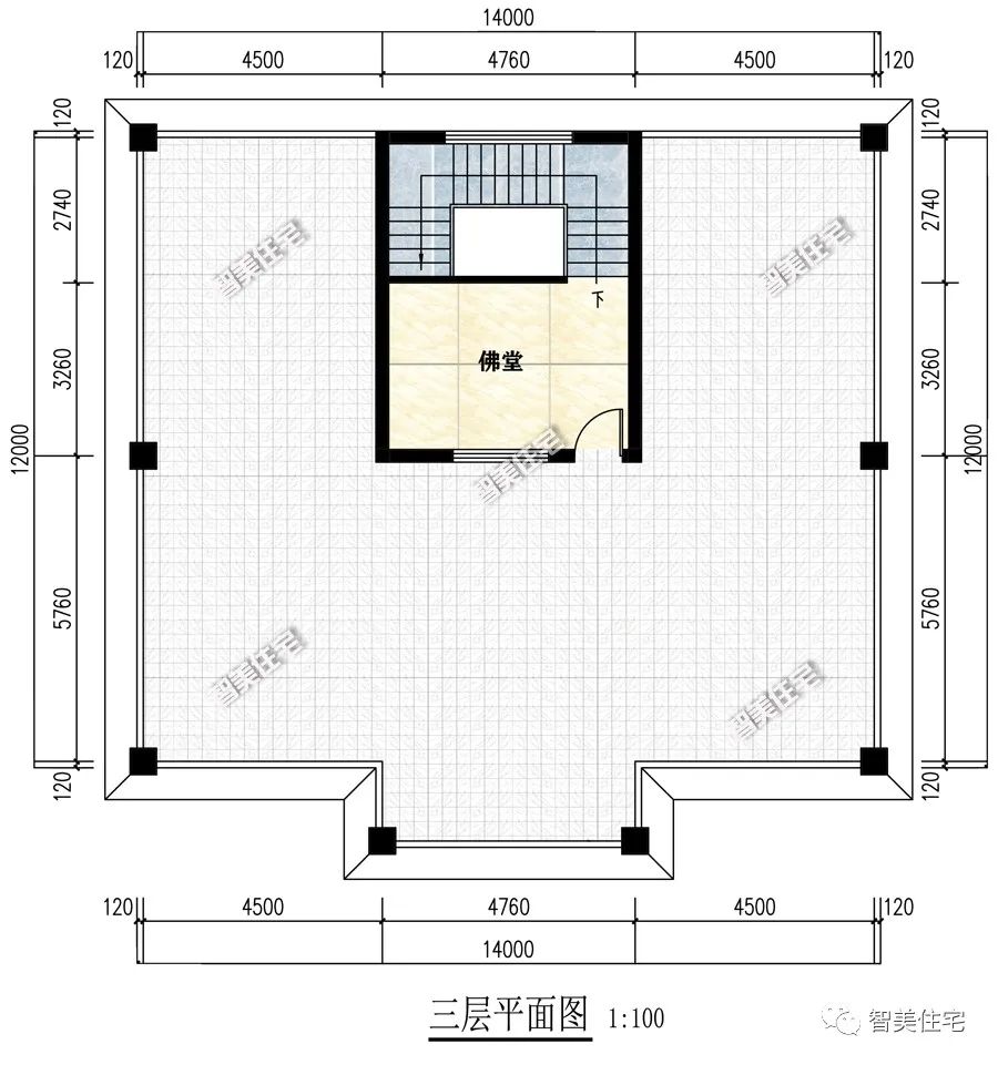 这栋房子很不一般,带地下室设计,平顶造型也能看出它有多气派!