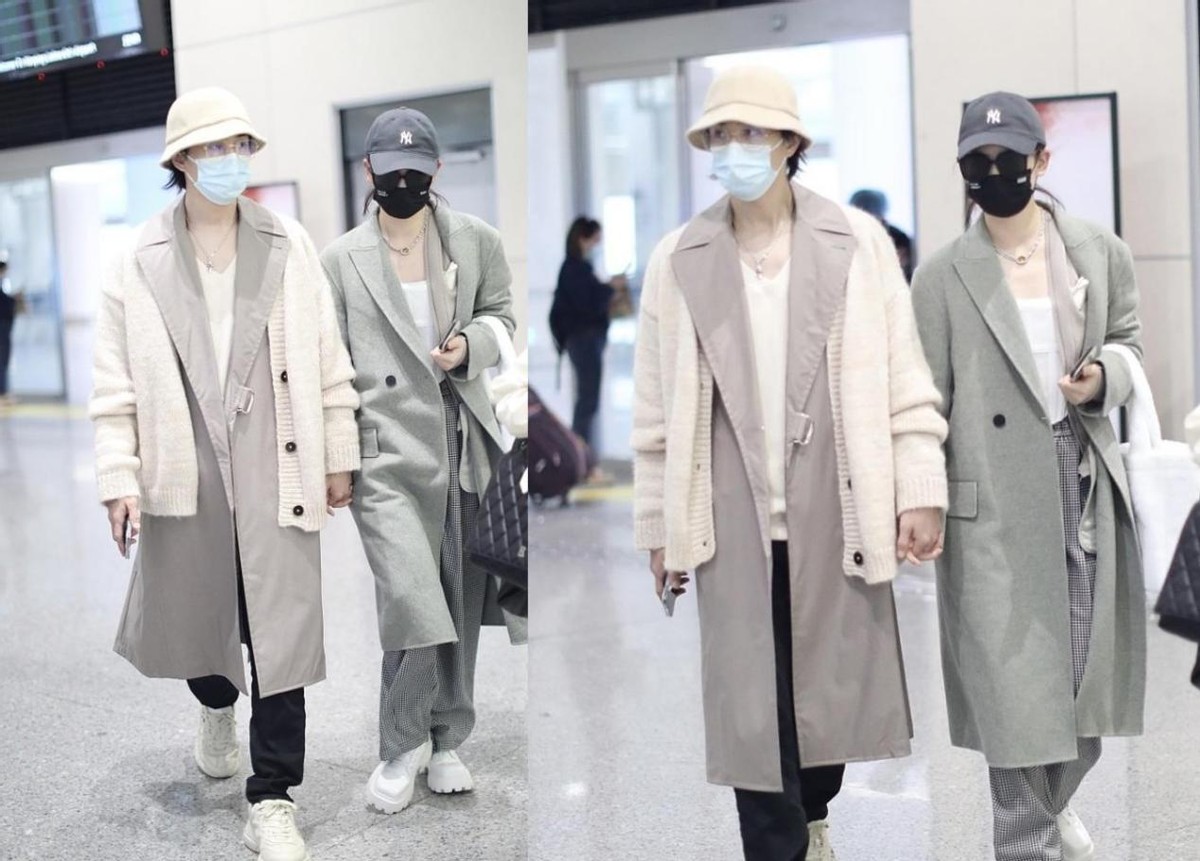 李承铉|戚薇和李承铉又在穿情侣装,两人看着太般配了,还挺显年轻的