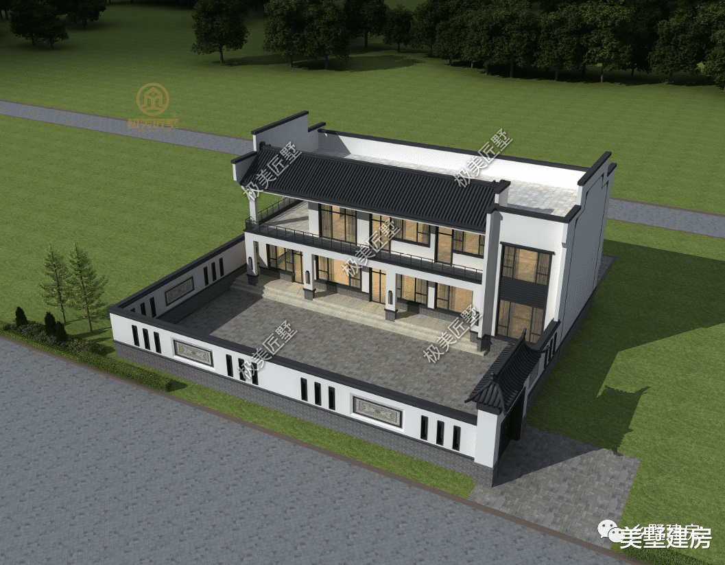 在徽州建房,首选风格自然是徽式,办公楼也不例外!