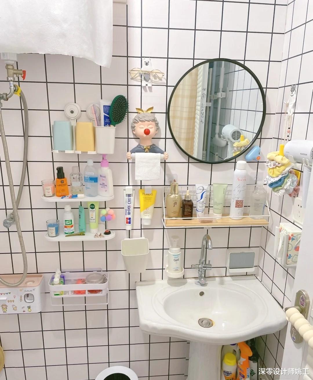 2㎡卫生间想玩出新花样,预算充足不妨考虑5点,可别忽略马桶收纳