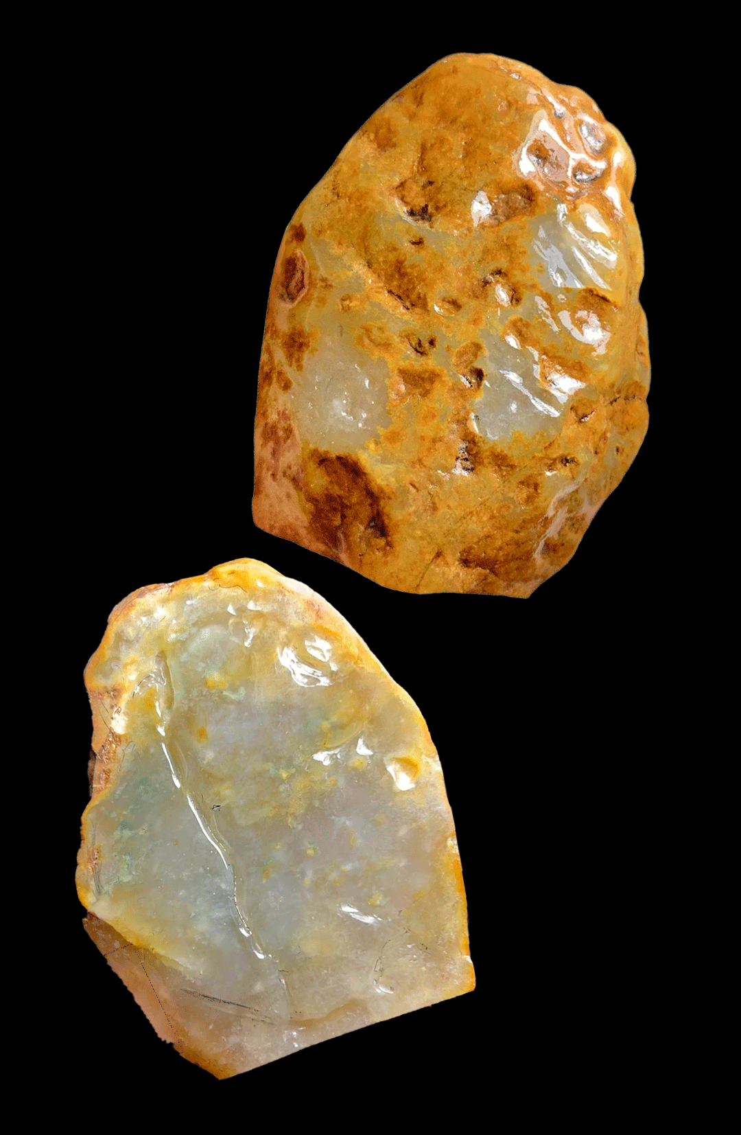 翡翠|黄白两面的翡翠料子如何设计传递“勤勉”寓意?