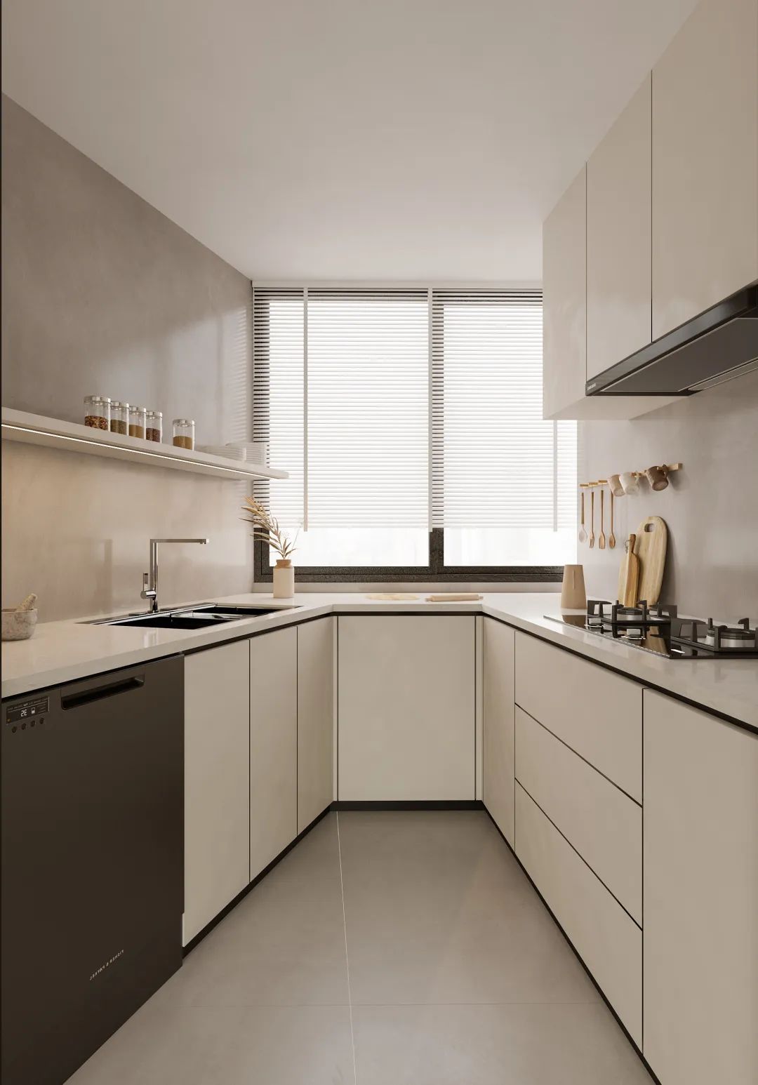 装修案例 | 108㎡极简风,褪去繁琐回归本真, 居家办公两不误