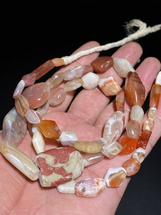 老玛瑙|西亚 千年:爆老 带工凌形老玛瑙 项链