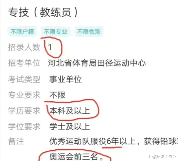英国议会|河北体育局招教练，条件很苛刻，巩立姣已经报名，萝卜招聘引争议