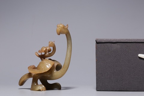 翡翠|和田玉玄鸟摆件