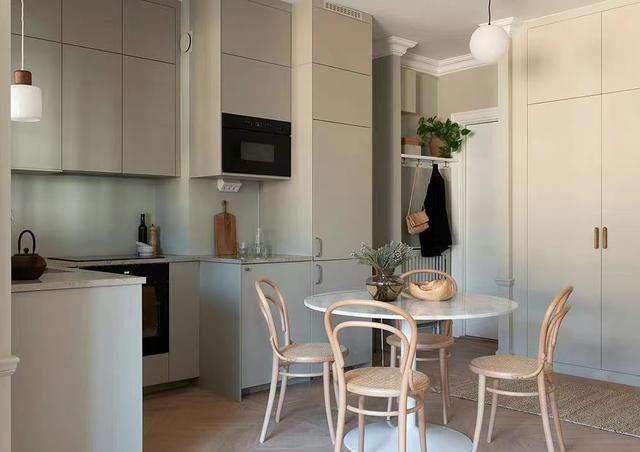 44平一室小户型,温柔的米色调,每个角度都显得闲淡舒适