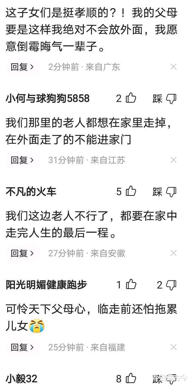 ?把病入膏肓的老父亲安放到野外等着断气,网友吵翻天了