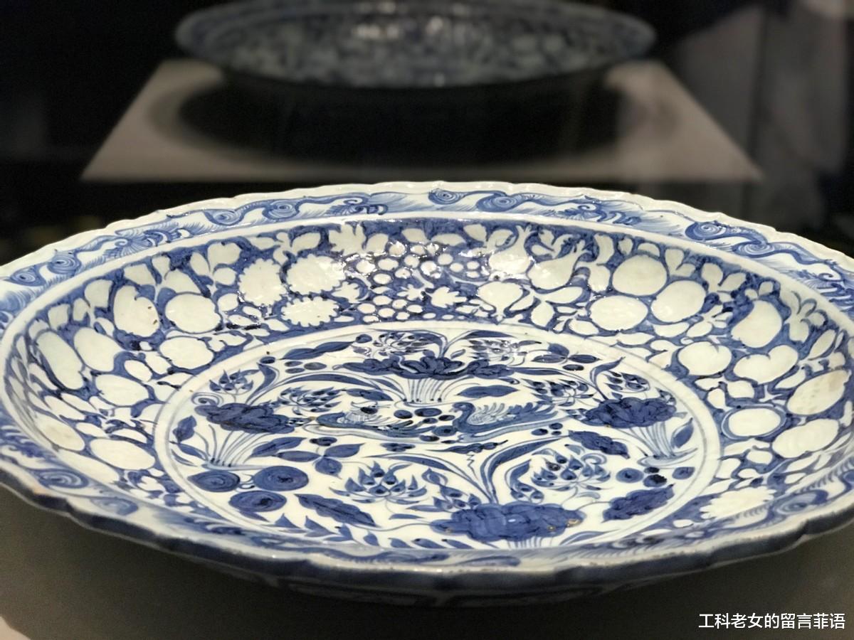 元青花|国博元代陶瓷展上的元青花盘