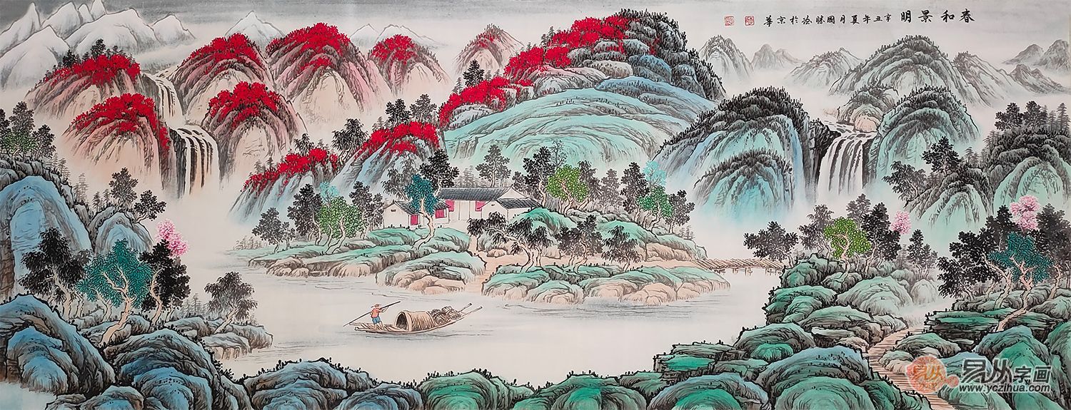 沙发墙挂画 如何装饰家中客厅 挂山水画帮你轻松解决大白墙