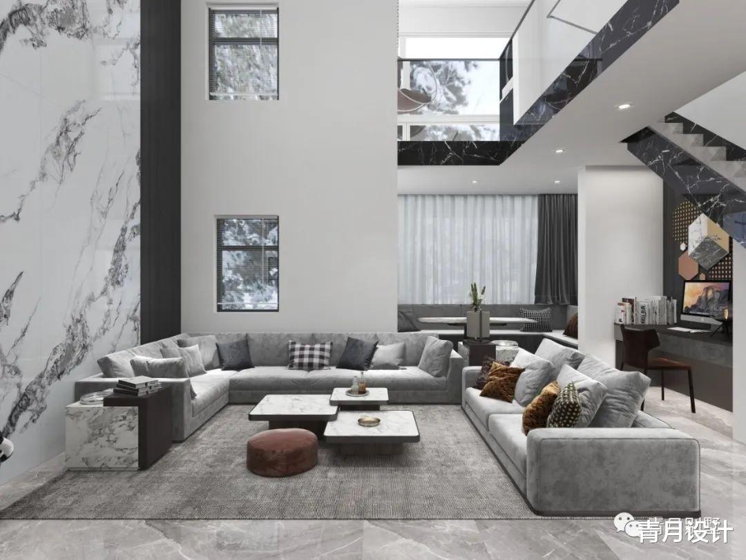 现代小别墅突出的就是一个通透,把采光和视野做到了极致