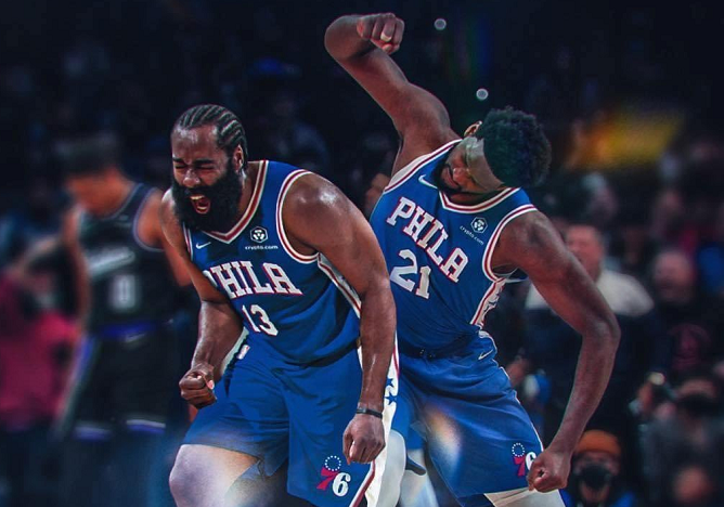 乔尔·恩比德|40分14板10助！大帝太狠了，一战刷爆多项NBA纪录，致敬哈登