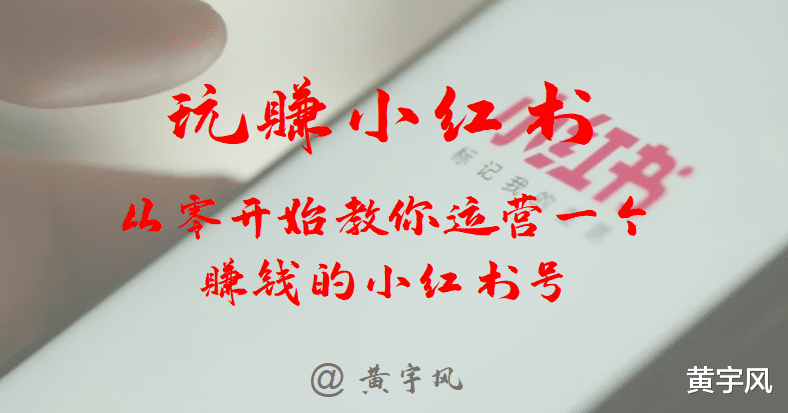 小红书|玩赚小红书:从零开始教你运营一个赚钱的小红书号