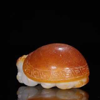 和田玉籽料|回流【和田玉籽料 龙龟】把玩件