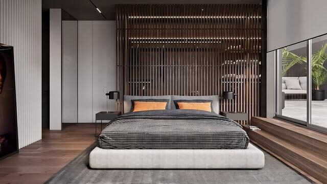 床靠墙的做法早过时了,我家直接后移70cm,做成这样超级好用