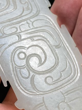 和田玉籽料|明以前 熟坑 和田玉籽料 白玉 神人 凤纹珮