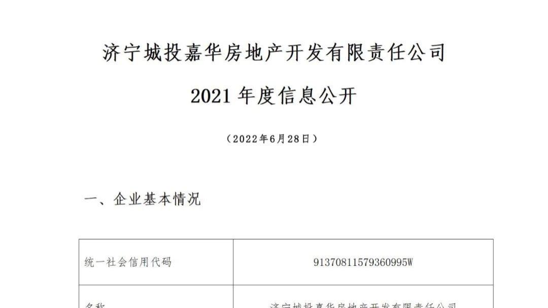 济宁|负债21亿多！济宁城投房地产公司信息公开