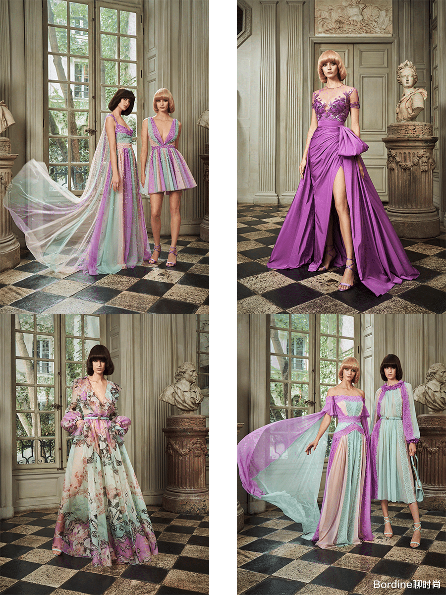 Zuhair Murad 2022春夏系列,优雅复古中带着几分洛可可的夸张