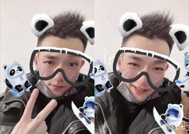 发型 张馨予罕见秀恩爱，军人老公换新发型变小奶狗，邪魅一笑太撩人