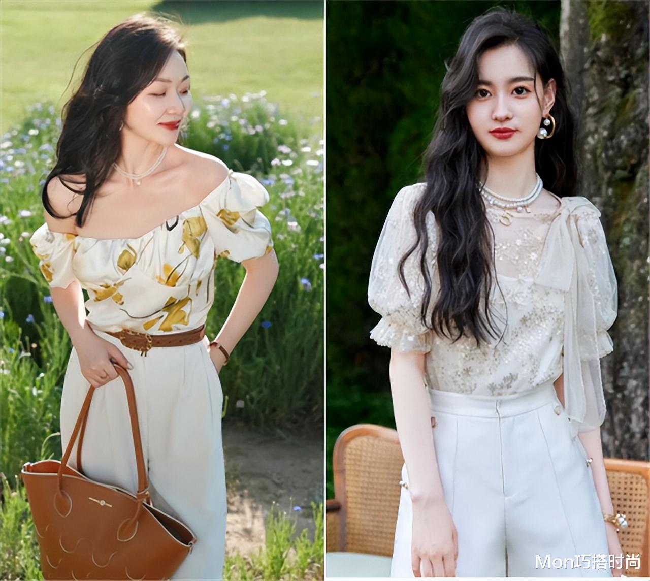 不懂“挤奶衫”请别乱穿，它的最美搭配在这里，洋气、显瘦又高级