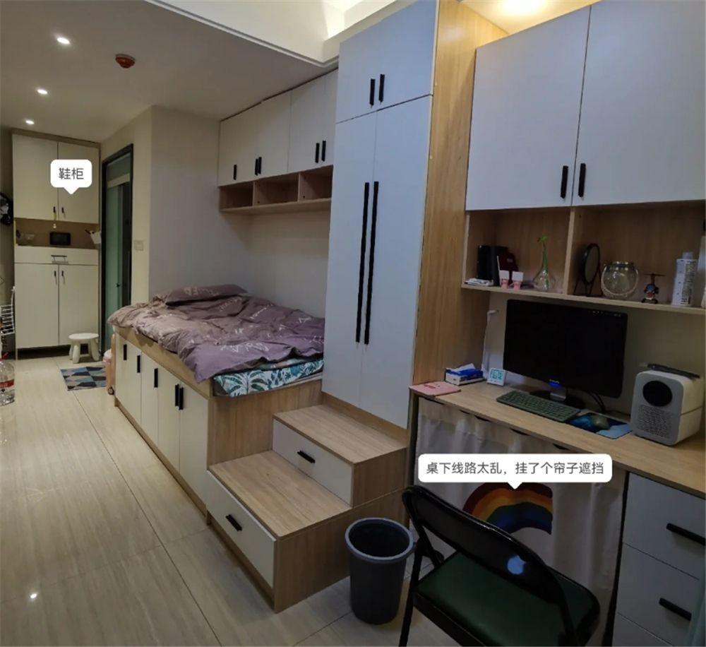 她住进18㎡的蜗居，狭长户型一览无余，一个人住超爽：再小也是家