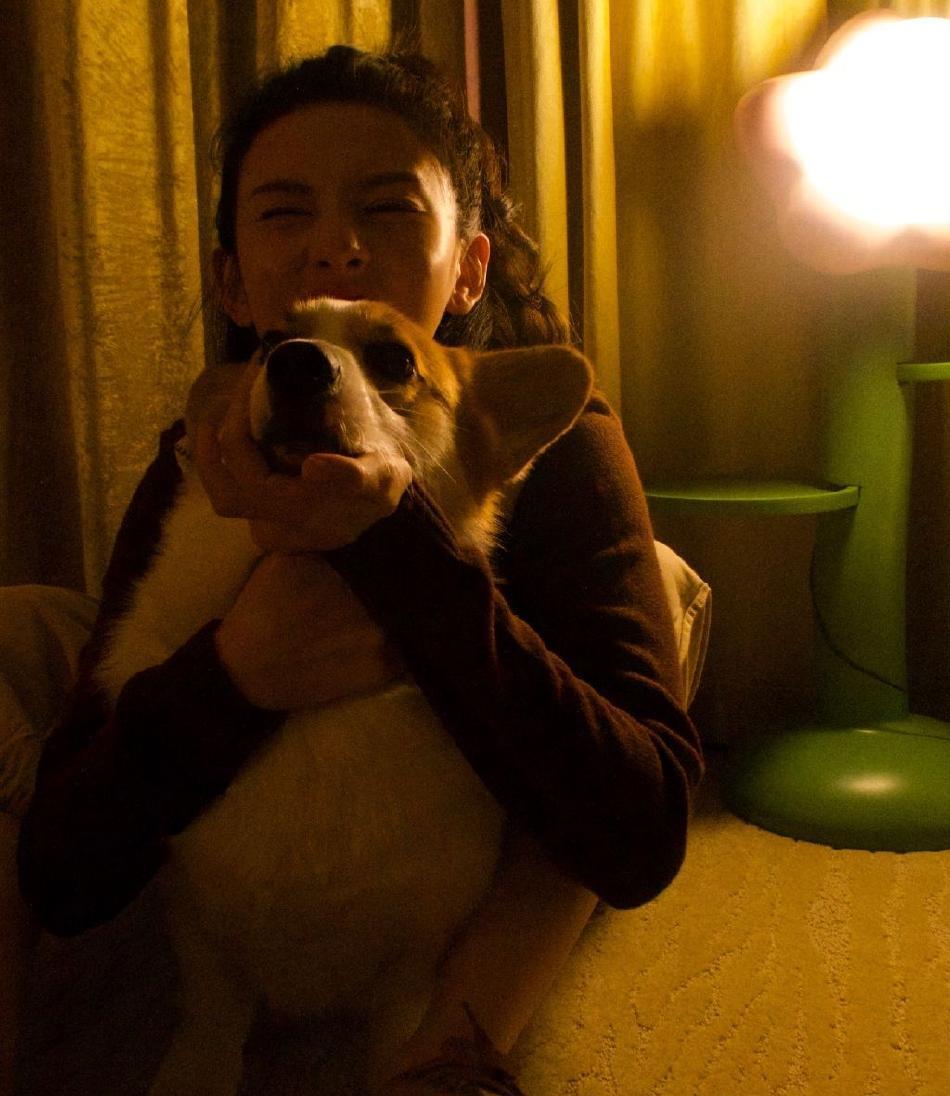 宋祖儿|宋祖儿晒与爱犬合影，呆萌又可爱，少女感十足