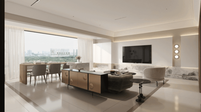 厚榭作品:晨昏与四季丨135㎡现代混搭风