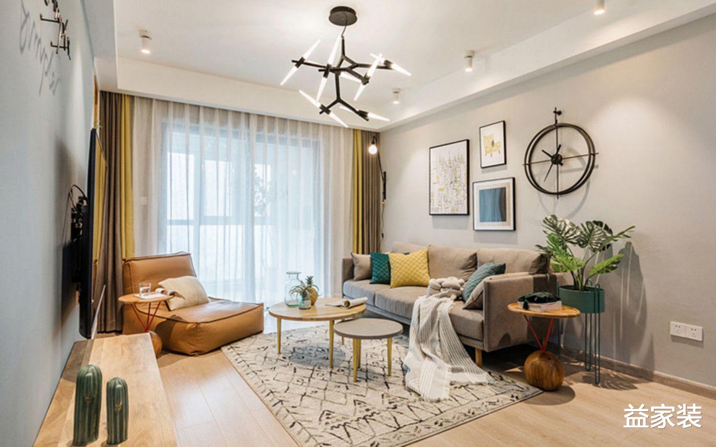 独居人士的120平北欧之家,玩转三居室超大格局,还有超宽敞书房