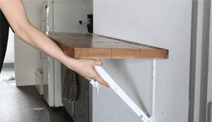 不吹不黑,这种折叠桌真的好用!展开就是橱柜台面,做饭不愁没地