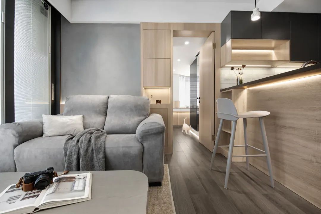 49㎡小户型改造,小巧精致还能满足大量收纳需求,极致空间操作