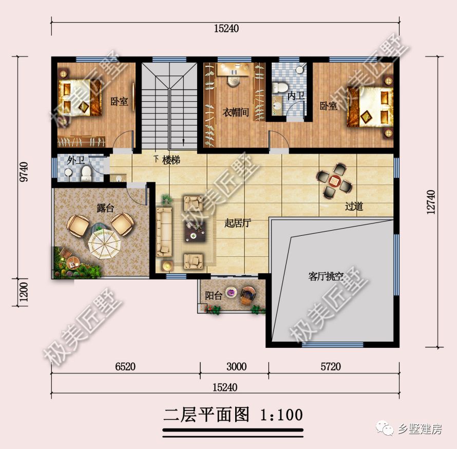 赏田园绝美风光,大气农村三层别墅,图纸准备好等你来盖